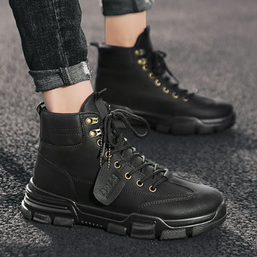 Couple Shoe Sikye Men Women Ankle Boots,Short Plush Winter Thick Lace-up Short Boots Round Toe Casual Sneaker Shoes Outdoor 